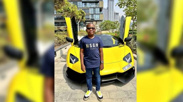 Africa's richest kid, aged 10, gets Lamborghini Aventador for birthday